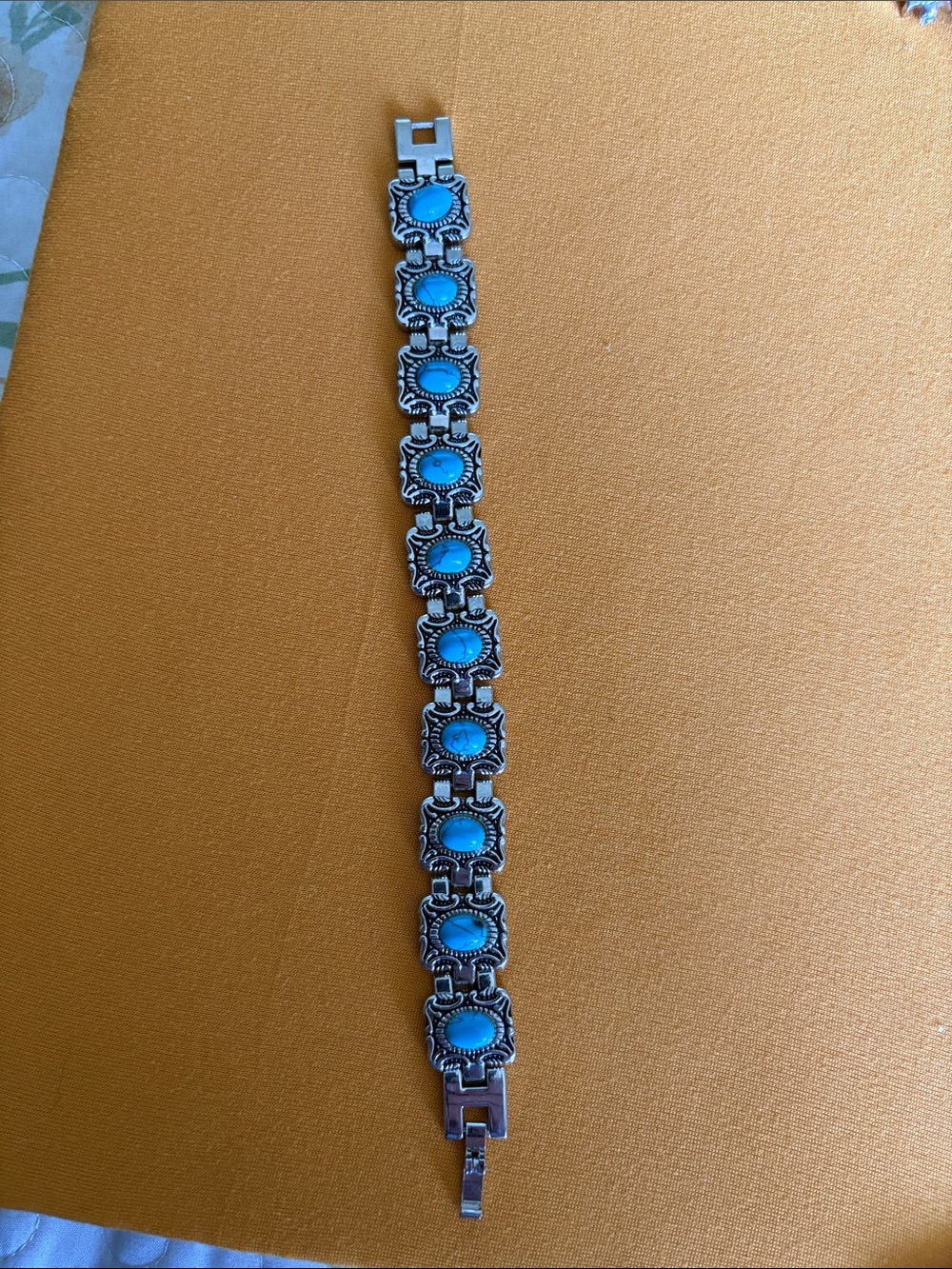 Turquoise Link Bracelet - Women's Silver-Tone Jewelry